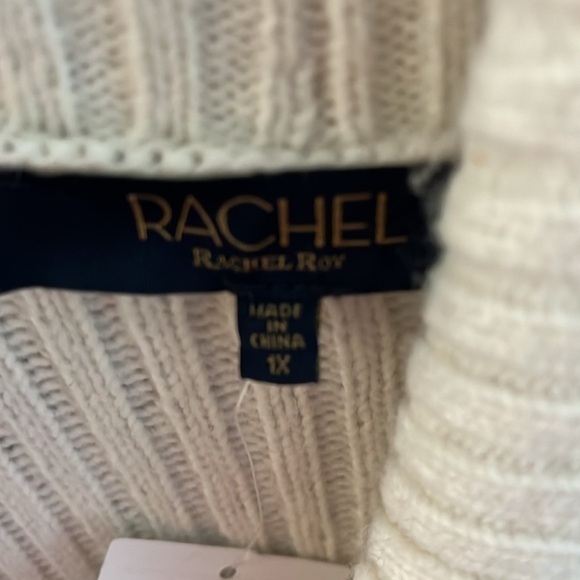 NWT Rachel Roy Women’s Cream Midi Long Cardigan With Pockets Size 1X - Picture 2 of 8